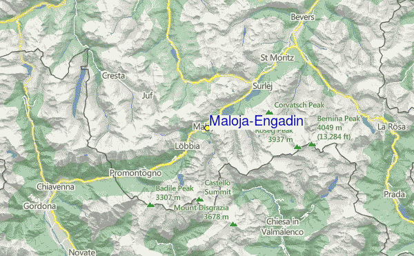 Maloja/Engadin Location Map
