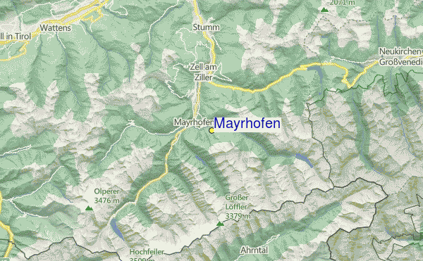 Mayrhofen Location Map