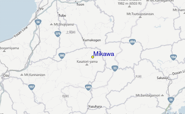 Mikawa Location Map