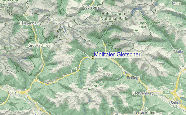 Mölltaler Gletscher Location Map