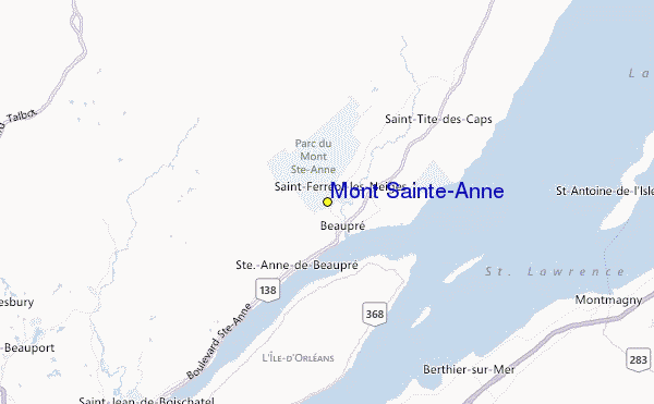 Mont Sainte-Anne Location Map