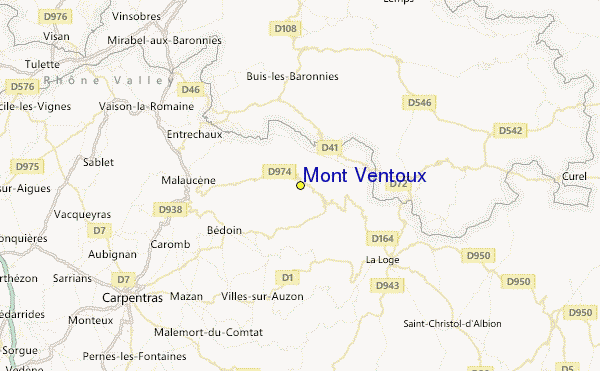 Mont Ventoux Location Map