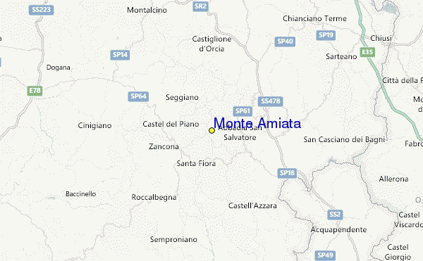 Monte Amiata Location Map