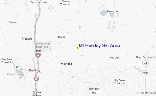 Mt. Holiday Ski Area Location Map