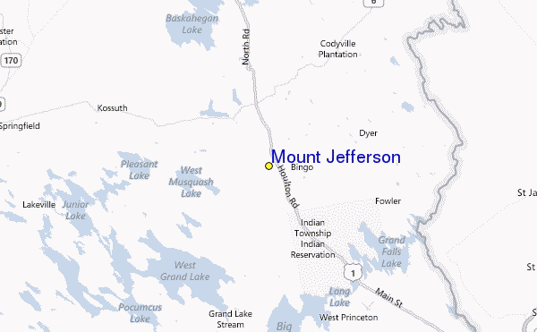 Mount Jefferson Location Map