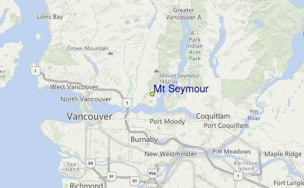 Mt Seymour Location Map