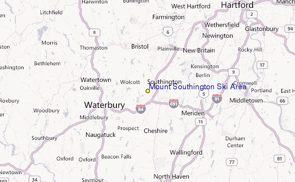 Mount Southington Ski Area Location Map
