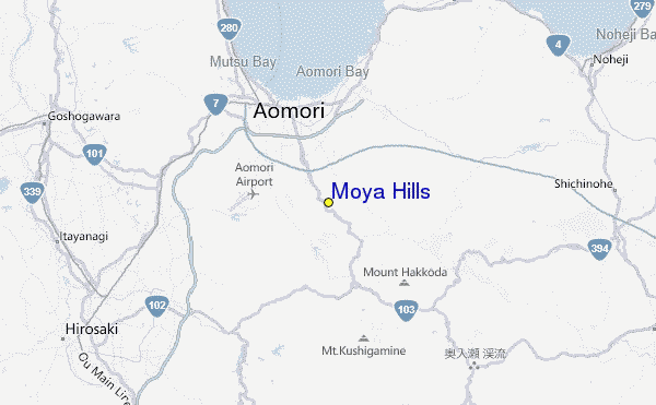 Moya Hills Location Map