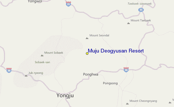 Muju Deogyusan Resort Location Map