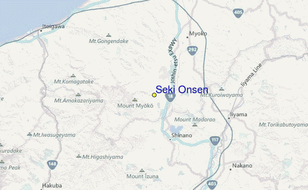 Seki Onsen Location Map