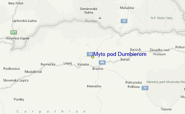 Mýto pod Ďumbierom Location Map