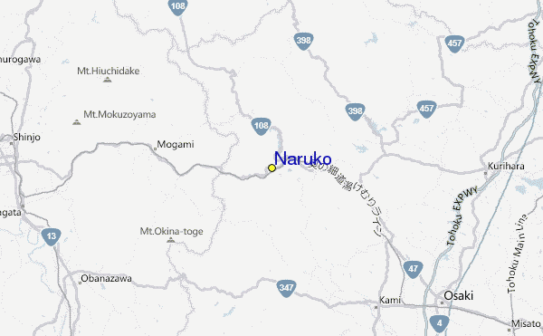 Naruko Location Map