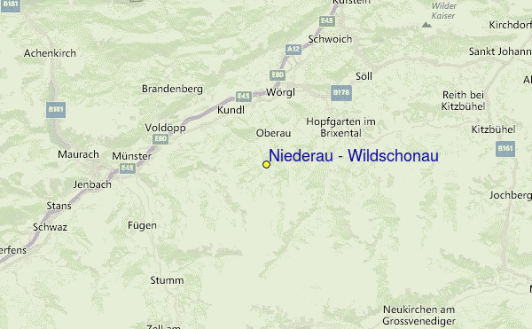 Niederau - Wildschonau Location Map