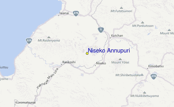 Niseko Annupuri Location Map