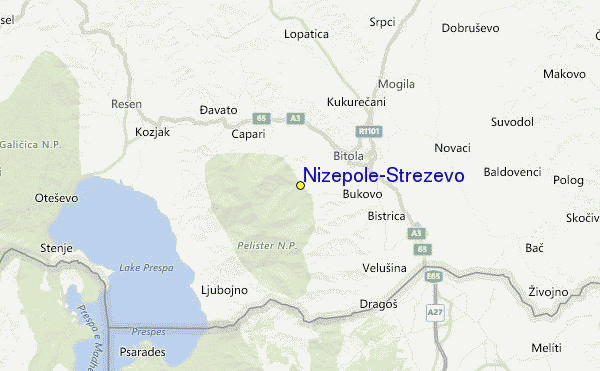 Nizepole-Strezevo Location Map
