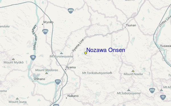 Nozawa Onsen Location Map