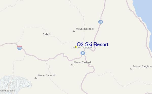 O2 Ski Resort Location Map