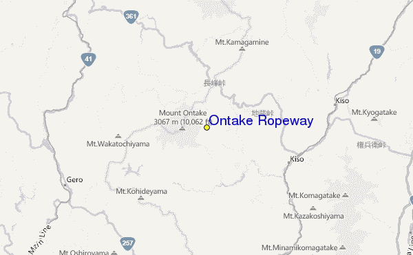 Ontake Ropeway Location Map