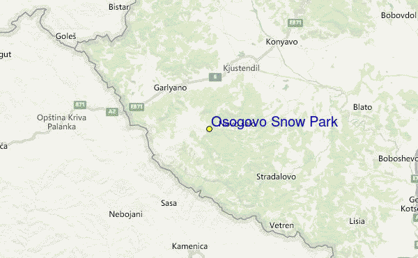 Osogovo Snow Park Location Map
