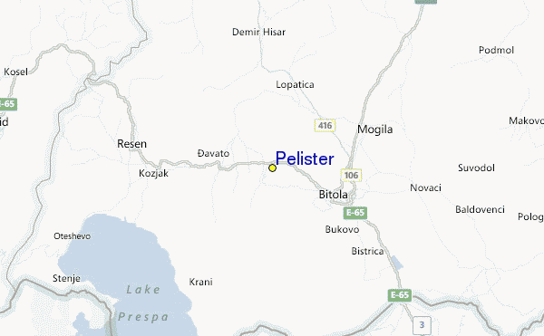 Kopanki - Pelister Location Map
