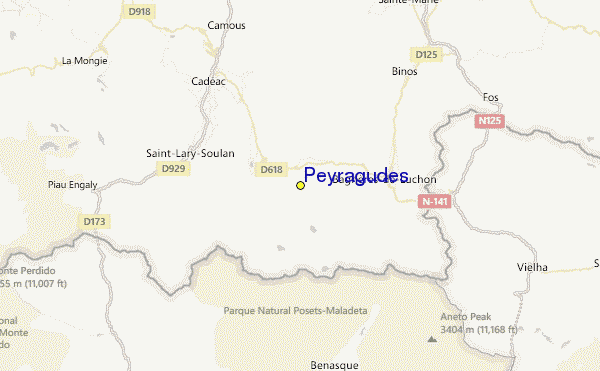 Peyragudes Location Map