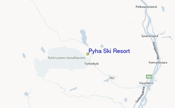 Pyhä Ski Resort Location Map