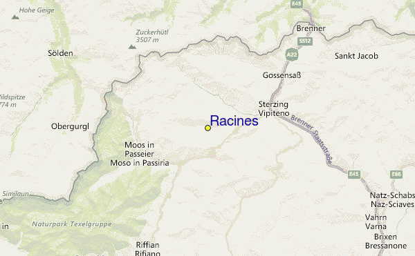 Racines Location Map
