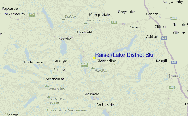 Raise (Lake District Ski Location Map