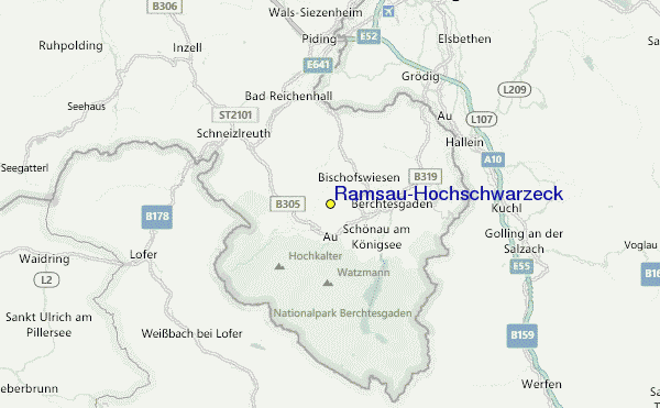 Ramsau/Hochschwarzeck Location Map