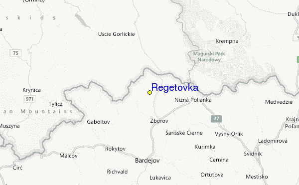 Regetovka Location Map