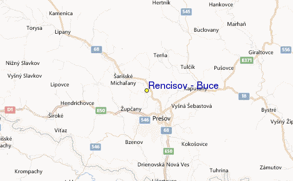 Renčišov - Búče Location Map