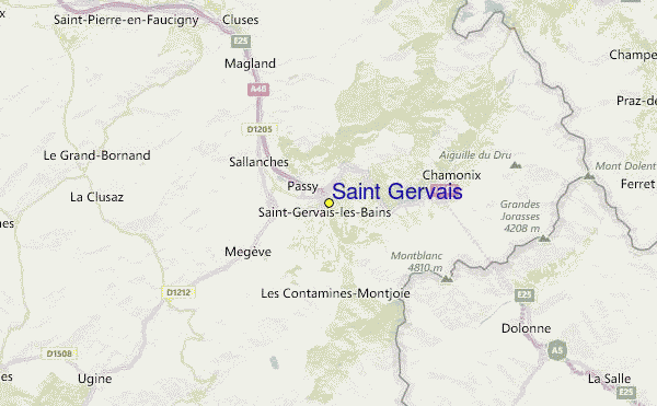 Saint Gervais Location Map