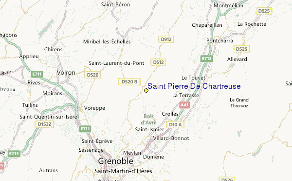 Saint Pierre De Chartreuse Location Map