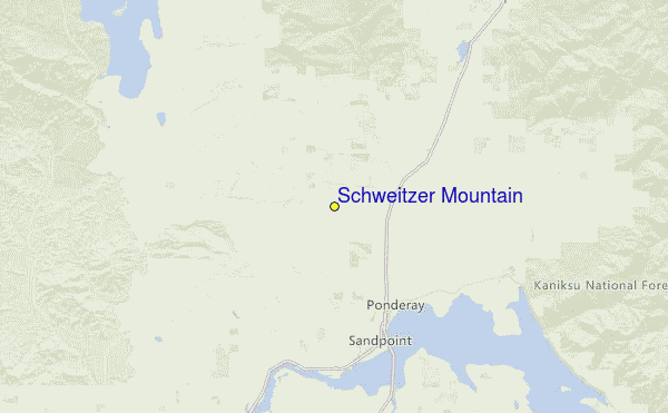 Schweitzer Mountain Location Map