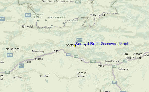 Seefeld-Reith/Gschwandtkopf Location Map