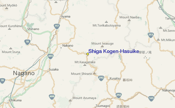 Shiga Kogen-Hasuike Location Map