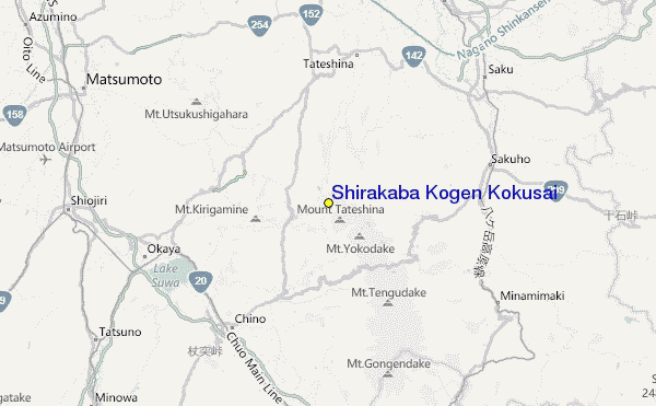 Shirakaba Kogen Kokusai Location Map
