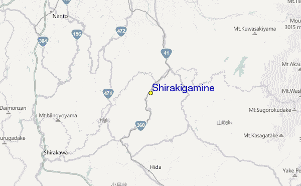 Shirakigamine Location Map