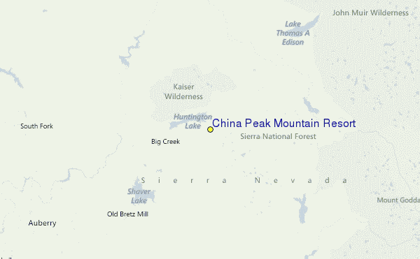 China Peak Mountain Resort Location Map