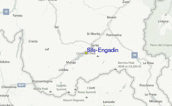 Sils/Engadin Location Map