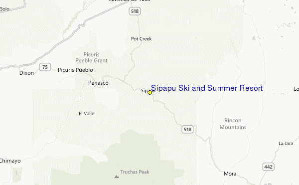 Sipapu Ski and Summer Resort Location Map