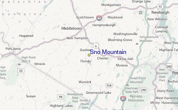 Sno Mountain Location Map