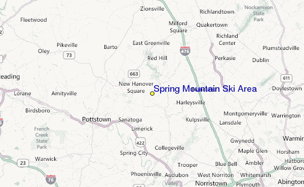 Spring Mountain Ski Area Location Map
