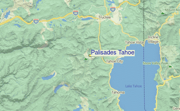 Palisades Tahoe Location Map