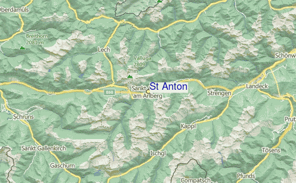 St. Anton Location Map