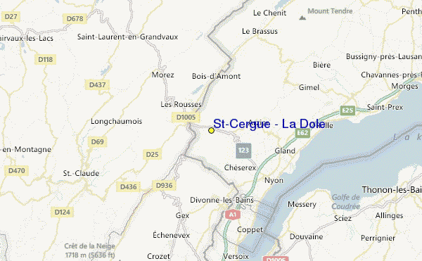 St-Cergue - La Dôle Location Map
