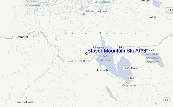 Stover Mountain Ski Area Location Map