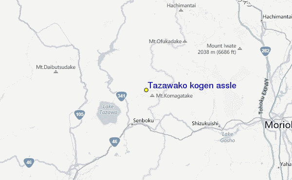 Tazawako Location Map