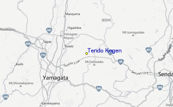 Tendo Kogen Location Map