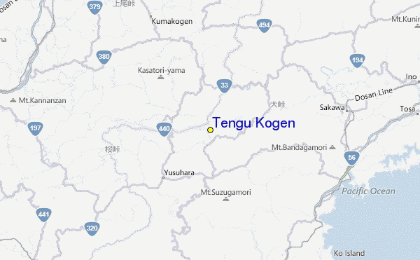 Tengu Kogen Location Map